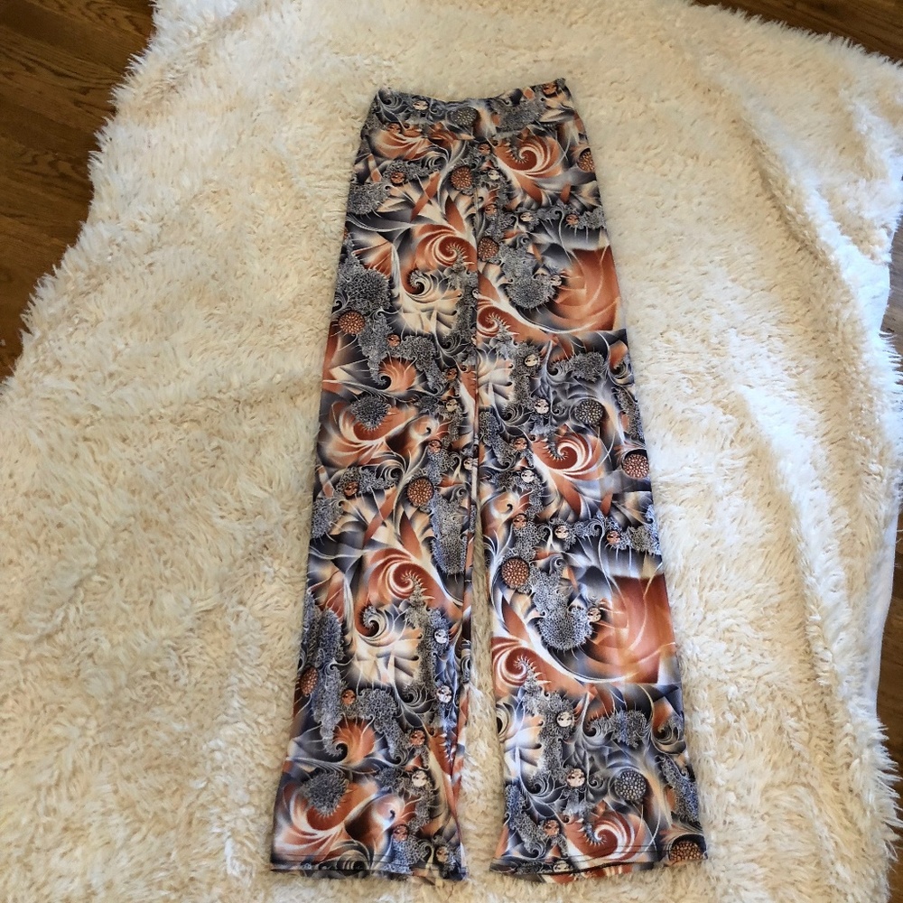 Bell Bottom patterned yoga pants